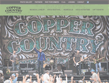 Tablet Screenshot of coppercountryfest.com